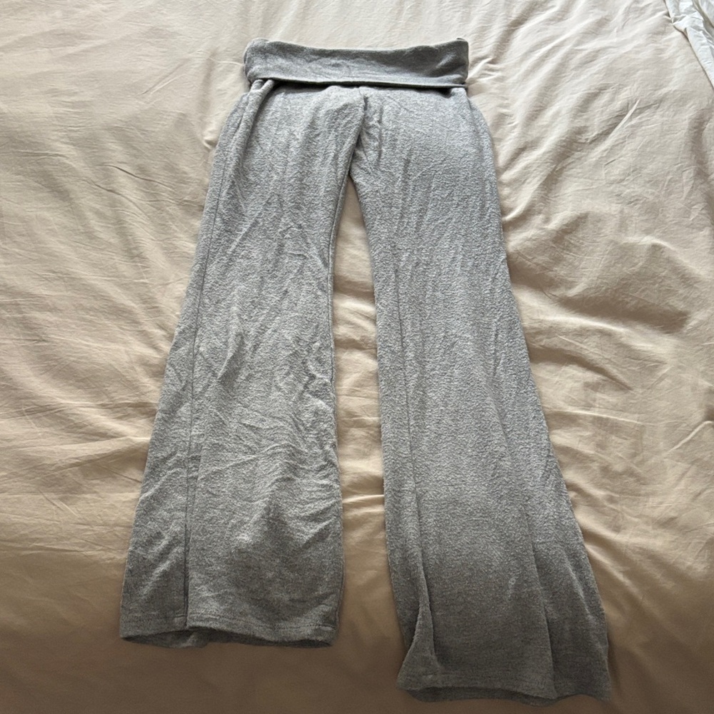 Katie J NYC Gray Flared Bottom Pants